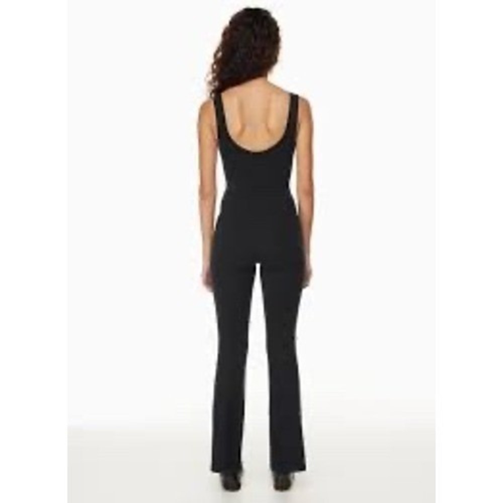 Aritzia Wilfred Free Agrio Jumpsuit Black Flare Leg Scoop Neck Size M - Picture 2 of 5